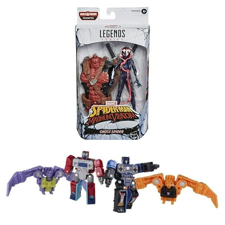 Venom 6-inch Collectible Action Figure Toy Ghost-Spider Premium Design+ Transformers Micromaster WFC-GS10 1.5-inch Soundwave Spy Patrol 3rd Unit 4-Pack, Pack of 2