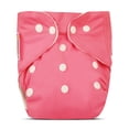 thumbnail image 3 of IMPROVUS 100% Cloth Diapers for Babies (0-3 Years), Reusable, Washable & Adjustable Nappies Snap Buttons and Wet-Free Insert Pads (Multicolor pack of 4 cloth diaper and 4 insert pads), 3 of 5