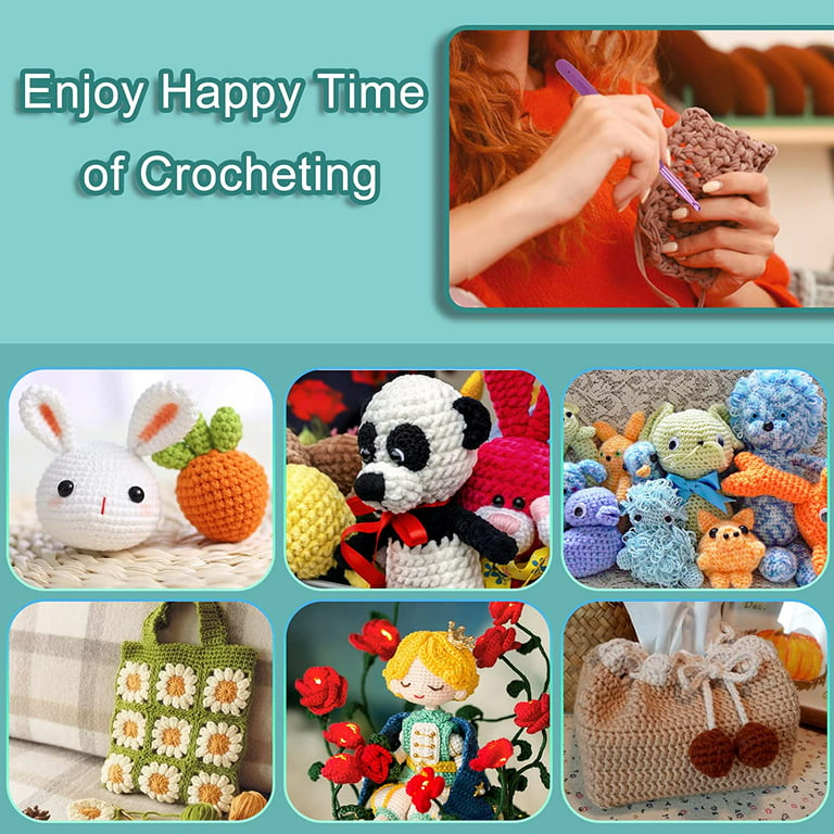  Coopay Crochet Kit Christmas Crochet Gifts -14PCS Warm  Crochet Hooks Christmas Art Comfy Grip Crochet Set For Arthritic Hands,  Longer Crochet Needle B-N