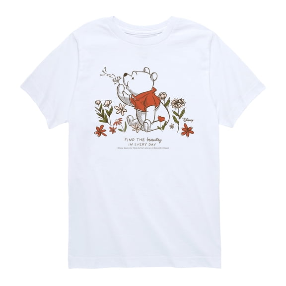 Winnie the Pooh - Blowing Dandelion - Youth Boys Short Sleeve Graphic T-Shirt