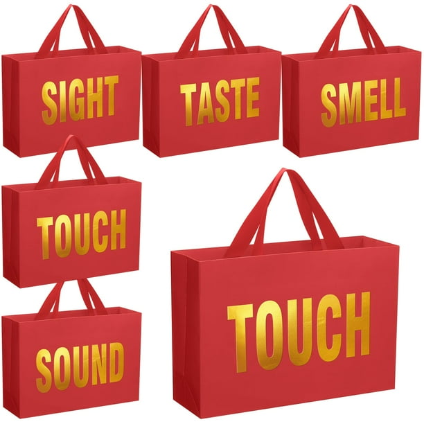 Bolsas de regalo Kolldenn, 5 unidades, color rojo kraft, 32 x 22 x 10 cm