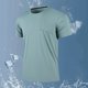 thumbnail image 2 of Camiseta de cuello redondo para hombre - Transpirable - Secado rápido - Verano informal - Poliéster, 2 of 3