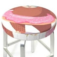 thumbnail image 3 of Balery Sloth With Donuts1 Velvet Round Bar Chair Cushion Cover Adjustable, Protects From Scratches And Stains, Soft & Washable Ideal For Wooden And Metal Stools - 13 Inch, 3 of 7