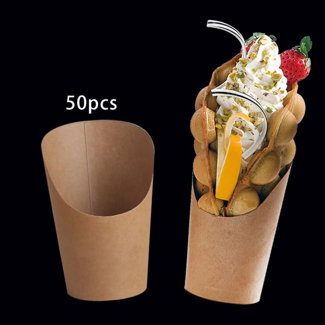 Vasos de Papel Kraft Macarena 50 Uds para gofres de huevo soporte para hornear
