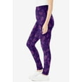 thumbnail image 3 of Woman Within Plus Size Tall Stretch-Cotton Knit Pull-On Printed Leggings, 3 of 6