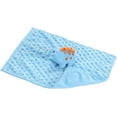 thumbnail image 6 of CREVENT Cozy Plush Baby Security Blanket Loveys for Baby Boys, Minky Dot Front + Sherpa Backing with Animal Face (Blue Dinosaur), 6 of 10