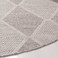 thumbnail image 3 of SAFAVIEH Montauk Caleb Geometric Diamond Cotton Area Rug, Grey, 6' x 6' Round, 3 of 6