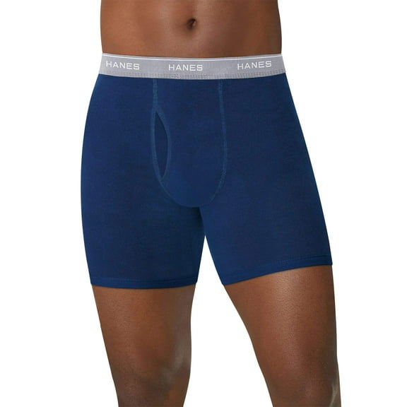 Hanes Mens ComfortSoft Boxer Briefs with Comfort Flex Waistband 2XL-3XL 4-Pack, Assorted, XX-Large