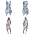 thumbnail image 3 of Xixirimido Blue Toile De Jouy Print Hawaii Couple Matching Outfit Men's Hawaiian Shirt and Women's Summer Sleeveless Dress Soft Midi Beach Dress Matchable Couple Outfits, 3XL, 3 of 7