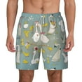 thumbnail image 3 of Uemuo Cute Farm Birds Pattern Mens Swim Trunks Quick Dry Board Shorts with Mesh Lining, Stretch Beach Shorts Quick Dry No-Chafing Board Shorts-XX-Large, 3 of 9
