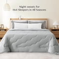 thumbnail image 5 of Cooling Comforter Queen, Cold Touch Fabric Absorbs Body Heat, Double-Sided Cool Design Soft Fluffy Cooling Blanket for Night Sweats Hot Sleeper (Blue, Queen(90"x90")), 5 of 5