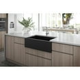thumbnail image 4 of Ruvati 30-inch Matte Black Fireclay Offset Drain Kitchen Sink Single Bowl, 4 of 10