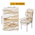 thumbnail image 7 of TSOVTHRID Beige Marble Print Tablecloth Chair Cover Set, Washable Table Cloth with Parsons Chair Slipcovers Protective Set of 4 for Home Restaurant Banquet (5 PCS), 7 of 7