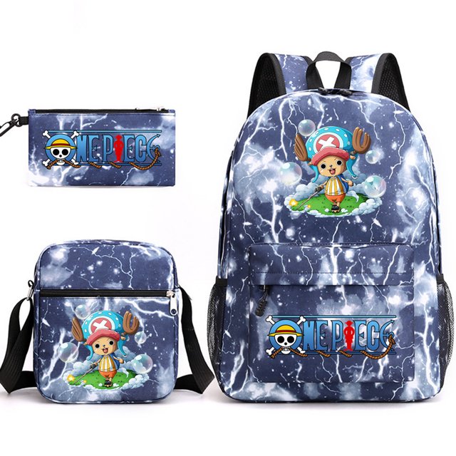Lightning Pet Backpack Three Piece Set, Backpack Student Schoolbag
