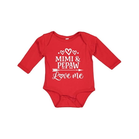 

Inktastic Pepaw and Mimi Love Me Gift Baby Boy or Baby Girl Long Sleeve Bodysuit