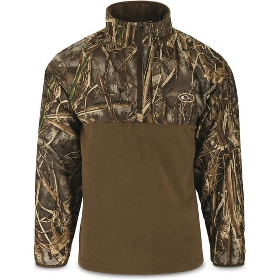 Drake Waterfowl MST 1/4 Zip Refuge Eqwader Pullover Realtree Max-7 Large