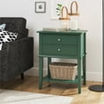 thumbnail image 2 of Desert Fields Eclectic Boho Accent Table with 2 Drawers, Hunter Green, 2 of 10