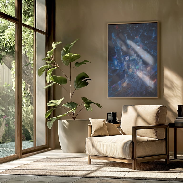 Flying Shibuya Framed Art Modern Wall Decor - Walmart.com