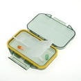 thumbnail image 2 of Unique Bargains 7 Grids Double Layers Portable Pill Box 1 Pc Green, Yellow, 2 of 6