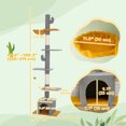 thumbnail image 3 of PawHut Floor to Ceiling Cat Tree 90.5"-108" Adjustable Height, Light Grey, 3 of 10