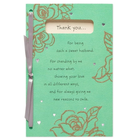 American Greetings Grateful Anniversary Card for Husband with Glitter