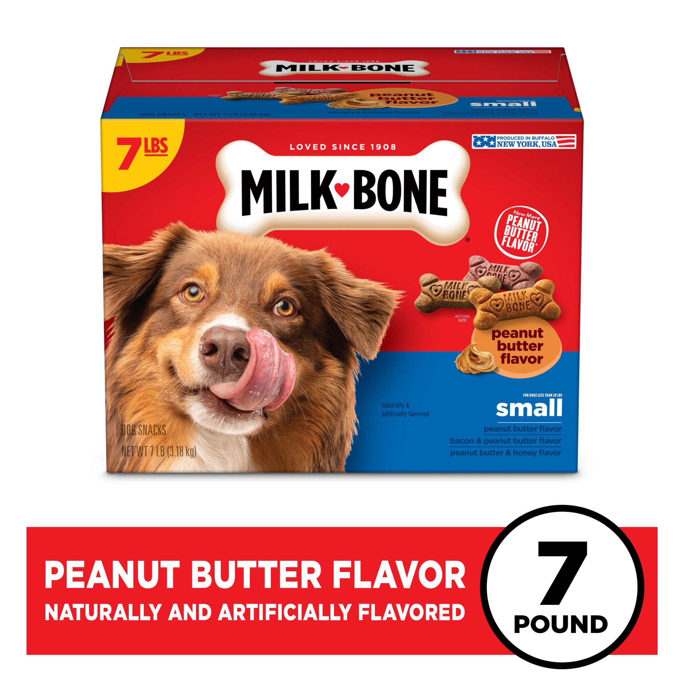 Milk-Bone Peanut Butter Flavor Naturally & Artificially Flavored Dog Biscuits, Crunchy Dog Treats, 7 Pounds - image 3 of 10
