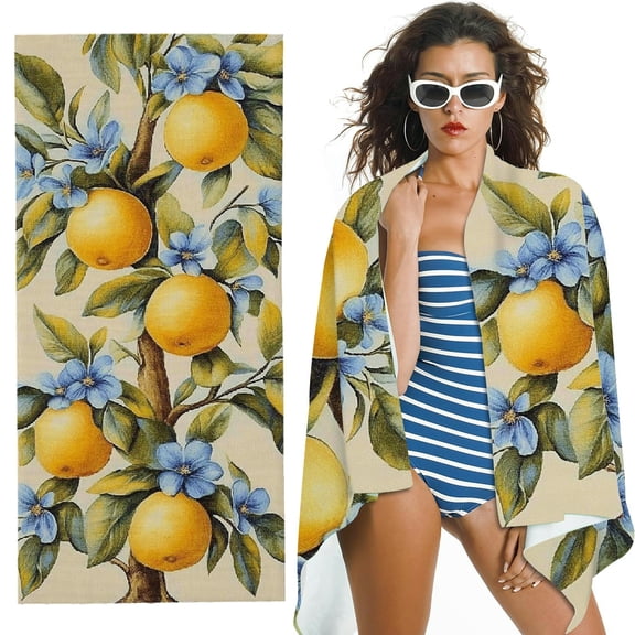 Delicious Fruit Lemon Beach Towel Towel Swim Pool