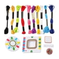 thumbnail image 1 of Kit para hacer pulseras con cuentas de plástico de colores para manualidades, ideal para principiantes. 1 caja de cuentas., 1 of 9