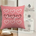 thumbnail image 6 of Tuvgenk 18x18 Inch Heart Shaped Pattern Pillow Cover Valentines Day Linen Cushion Case with Zipper Closure Home Decor, 6 of 6