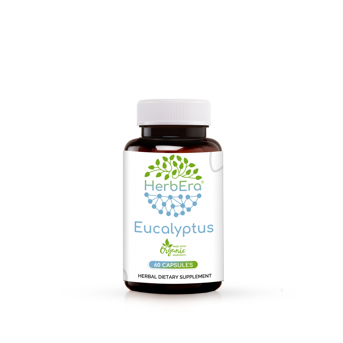 Eucalyptus 60 Capsules, 500 mg, Organic Eucalyptus (Eucalyptus Globulus