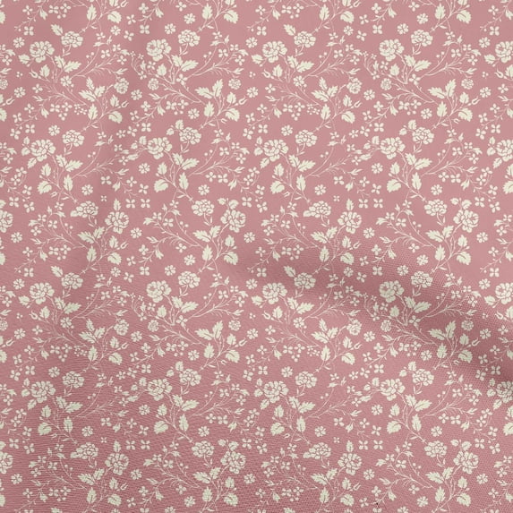 oneOone Rayon Pink Salmon Fabric Floral Dress Material Fabric Print Fabric By The Yard 56 Inch Wide