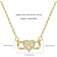 thumbnail image 4 of 925 Sterling Silver Infinity Heart Cross Necklace for Women Mother Daughter 14K Gold Plated Cubic Zirconia Forever Love Heart Pendant Necklace Jewelry Christmas Gifts for Mom Friends, 4 of 6