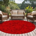 thumbnail image 4 of Red Canada Maple Round Area Rug 8Ft Washable Large Circle Rugs for Living Room Dorm, Farmhouse Maple Leaves Abstract Art Non-Slip Carpet Floor Mats Indoor Outdoor Carpet Runner Aesthetic Home Decor, 4 of 8