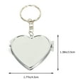 thumbnail image 4 of 4pcs mini espejo de corazón llavero plegable espejo de metal espejo de metal adorno de colgante, 4 of 7