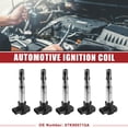 thumbnail image 2 of Unique Bargains 5 Pcs Automotive Ignition Coil Fit for Volkswagen Jetta 2005-2015 for Volkswagen Golf No.07K905715A, 2 of 7