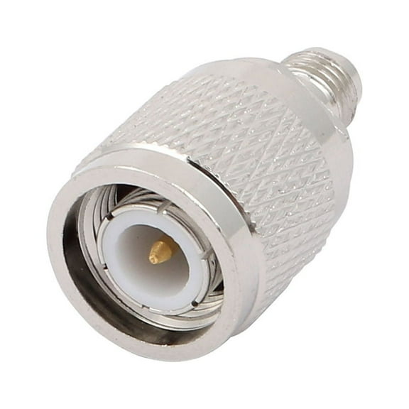 Unique Bargains TNC Male to SMA Female Connector Adapter Coaxial Connector 1" x 0.6" Silver Tone