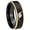 Black And Gold Step Edge, variant on Dinosaur Concave Black Tungsten Men Ring 10MM