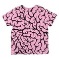 thumbnail image 2 of Halloween T-Shirt pour Tout-Petit à Imprimé Intégral de Costume de Cerveaux Roses, 2 of 2