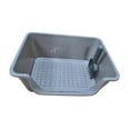 thumbnail image 4 of Tachiuwa Cat Litter Box Cats Litter Basin with High Sides Large Capacity Lowered Front Gray, 4 of 9