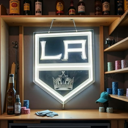 Queen Sense 16x14 For Los Angeles's Sports League Kings LED Neon Sign for Wall Decor Dimmable USB Powered LED Light W116LAKVVD-5VLED