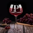 thumbnail image 4 of Copa de vino Gumry con monograma personalizado con iniciales de la A a la Z, 480 ml, 4 of 8