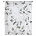 thumbnail image 2 of Gray Leaves Sheer Curtains 63 Inches Long, Spring Rustic Branches Botanical Light Filering Curtains, Breathable Simi Curtain Privacy Drapes for Living Room Bedroom Lightweight Window Treatment, 2 of 9