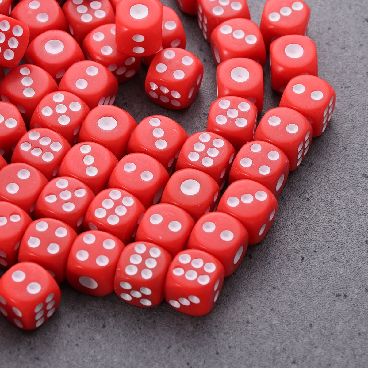 Lot De 48 Dés à 6 Faces, 15 Mm/0,6 Pouce En Plastique Noir Et