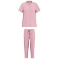 thumbnail image 6 of LYMAYTER Women Nurse Uniform V-Neck Female Medical Uniform Solid Color Medical Uniform Set Easy Care Uniforms S-2XL, 6 of 7