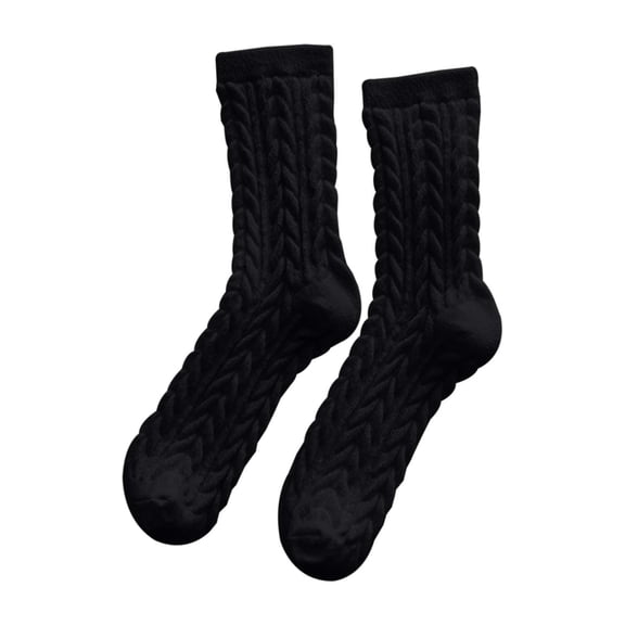 Krdevn Womens Extra Soft Knit Crew Socks for Cozy Thermal Winter Sleeping Booties Indoor Floor Comfort Housewarming,One Size