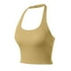 thumbnail image 5 of Camisetas sin mangas para mujer con sujetador incorporado, diseño con tirantes en el cuello, tejido transpirable, camisola informal de verano para interior y exterior., 5 of 5