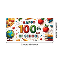 thumbnail image 3 of LUUFILx Happy 100th Day of School Banner Celebration Decorations Colorful Backdrop School Party Supplies Classroom Event Background Photography Props, 3 of 8