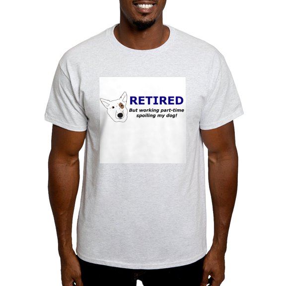 CafePress - Personalized Retirement Dog Ash Grey T Shirt - Men's Classic Graphic T-Shirt