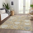 thumbnail image 6 of Addison Rugs Mayfield Premium Machine Washable Traditional Damask Gold Rectangle Rug, 5' x 7'6", 6 of 6