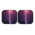 thumbnail image 3 of Uemuo Thunderstorm Violet Purple Printed 2 PCS Car Windshield Sun Shade, Auto Sun Heat and UV Rays Blocker, Foldable Automotive Front Window Sunshade Protector, 3 of 7